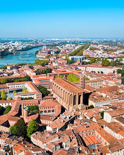 Vue drone de Toulouse